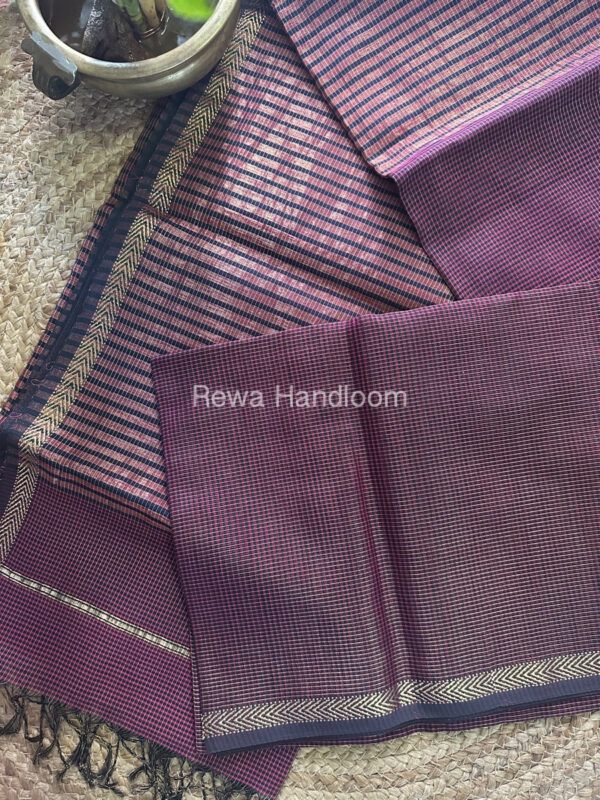 Maheshwari Magenta Tissue Butti Saree TBBS083