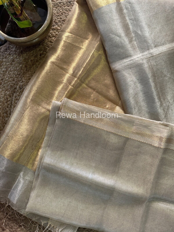 Maheshwari Pista Green Tissue Silk Saree TCB0021